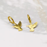 Bedeloorbellen kolibri vogels opengewerkt vrijheid goud