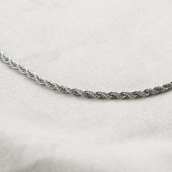 Robe chain necklace silver steel unisex