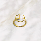 earcuff neppe piercing goudkleurig