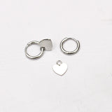 Hartjesoorbellen zilver hart hartjes