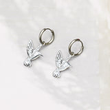 Kolibri vogel natuur oorbellen gedetailleerd opengewerkt