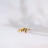 Sterrenbeeld ring goud Maagd augustus september Virgo