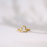 Sterrenbeeld ring goud Weegschaal september oktober Libra