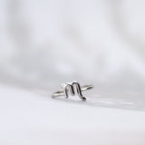 Sterrenbeeld Ring zilver Schorpioen oktober november Scorpio