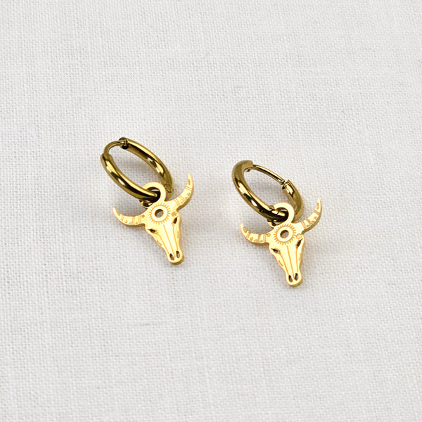 Animals Bull Horns Earrings Charm Earrings