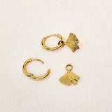 Ginkgo biloba leaves maidenhair earrings