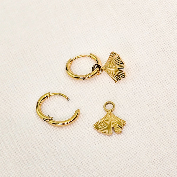 Ginkgo biloba leaves maidenhair earrings