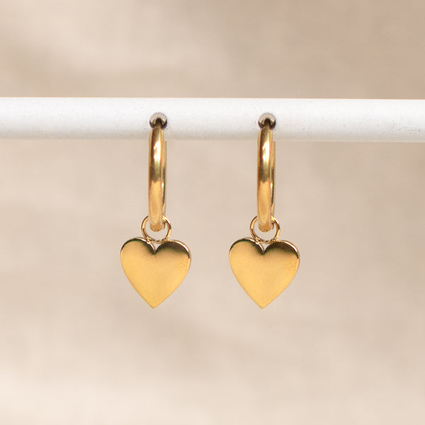 Small Gold Flat Hearts