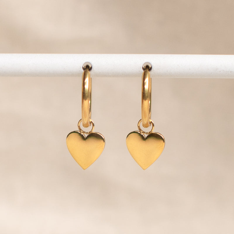 Small Gold Flat Hearts