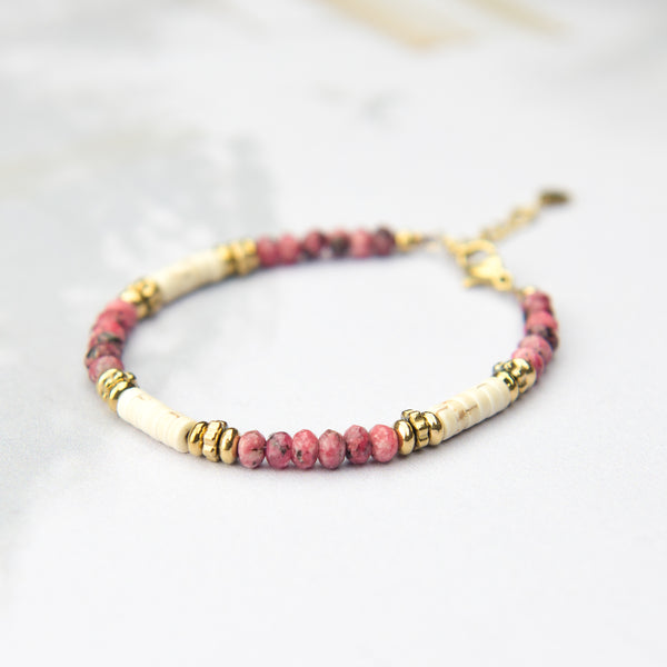 Pink - White Summer Beads