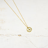 Vredes teken ketting minimalistisch goud ketting unisex