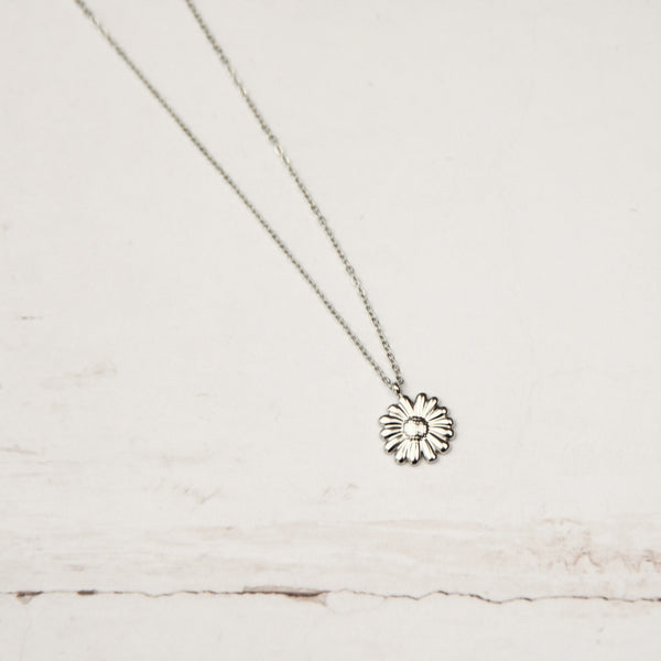 Ketting zilver bloem natuur madelief meisjes 