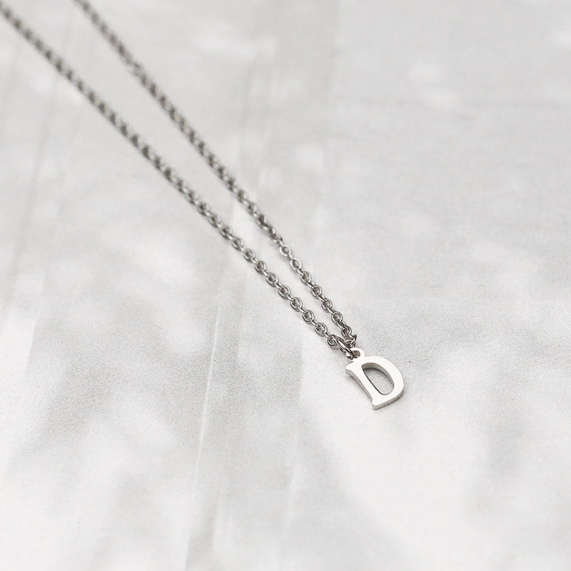 Alfabet Letterketting zilver D