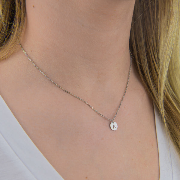 A Letter ketting Initiaal Alfabet Zilveren ketting