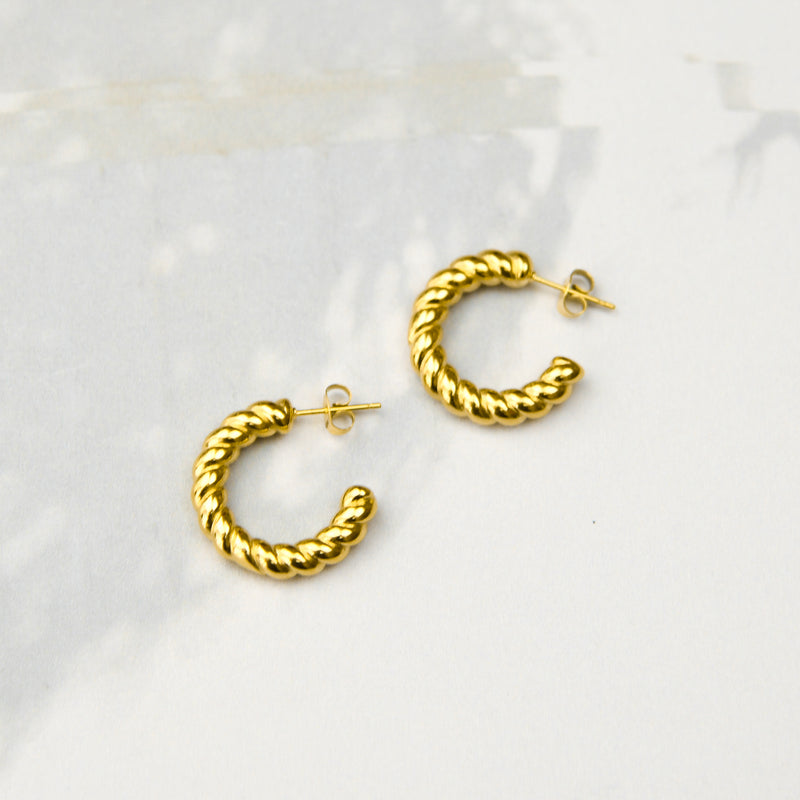 Bolt Twisted Hoops