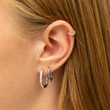 Round Square Glitter Hoops