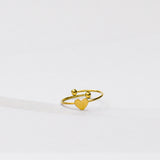 minimalistisch goudkleurige ring met hartje