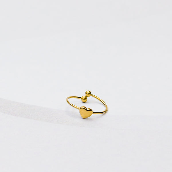 Gouden Verstelbare ring met minimalistische uitstraling 