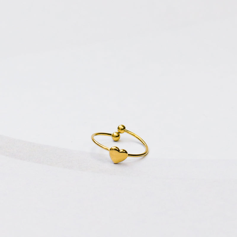 Gouden Verstelbare ring met minimalistische uitstraling 