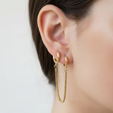 earring Box Chain 2-in-1 gold